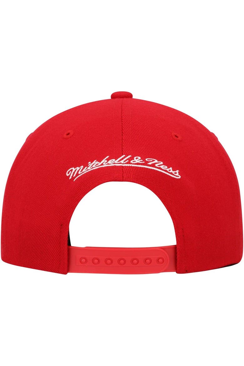 Men's Mitchell & Ness Red Atlanta Hawks Hardwood Classics Team Ground 2.0 Snapback Hat, Alternate, color, Red
