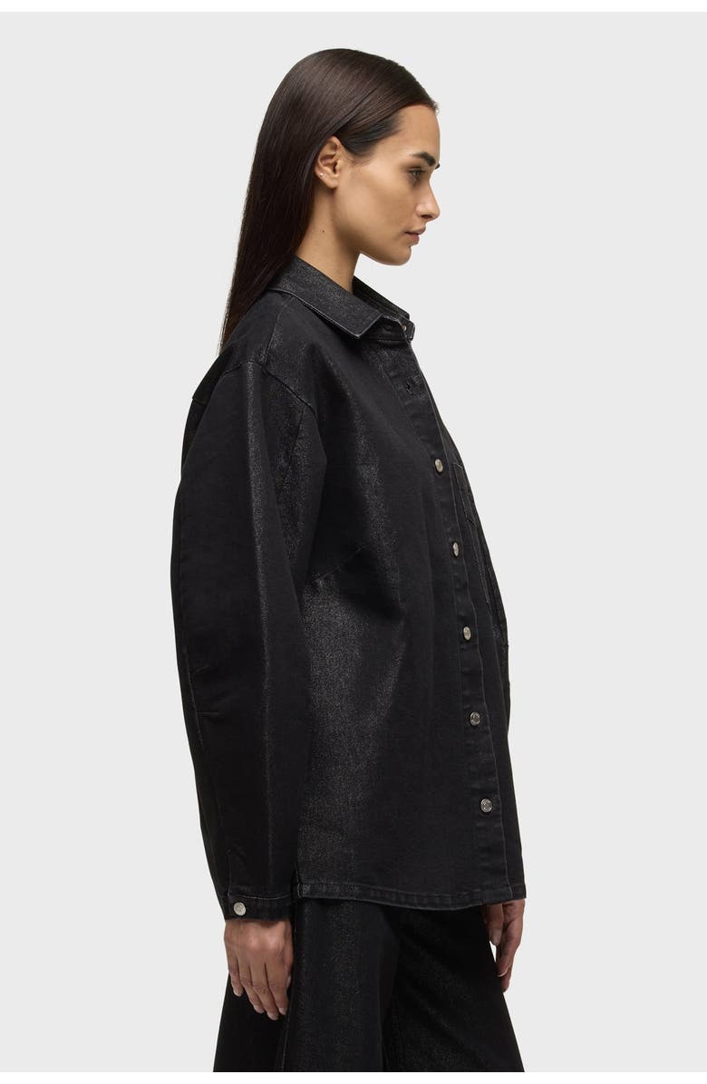 Hudson Jeans Barrel Sleeve Shacket, Alternate, color, Metallic Rinse