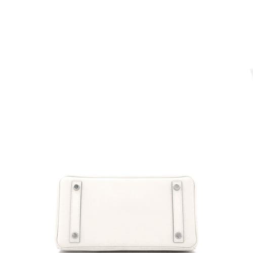 Pre-owned Hermes  Hermes Birkin Handbag Grey Swift With Palladium Hardware 25 In Gray