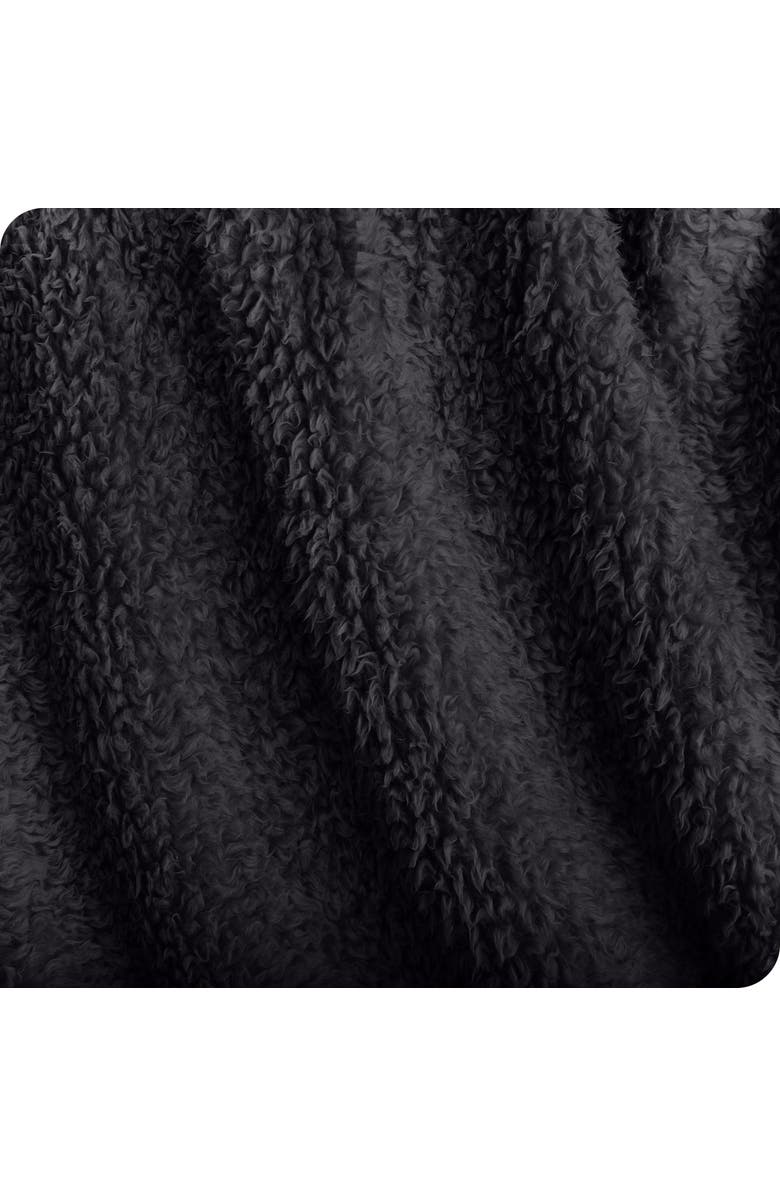 Bare Home Solid Faux Shearling Blanket, Alternate, color, Forged Iron Grey