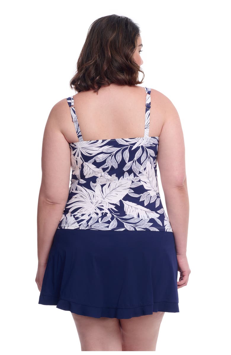 Profile by Gottex Malaya Full Figure Center Ruched Tankini Swim Top, Alternate, color,