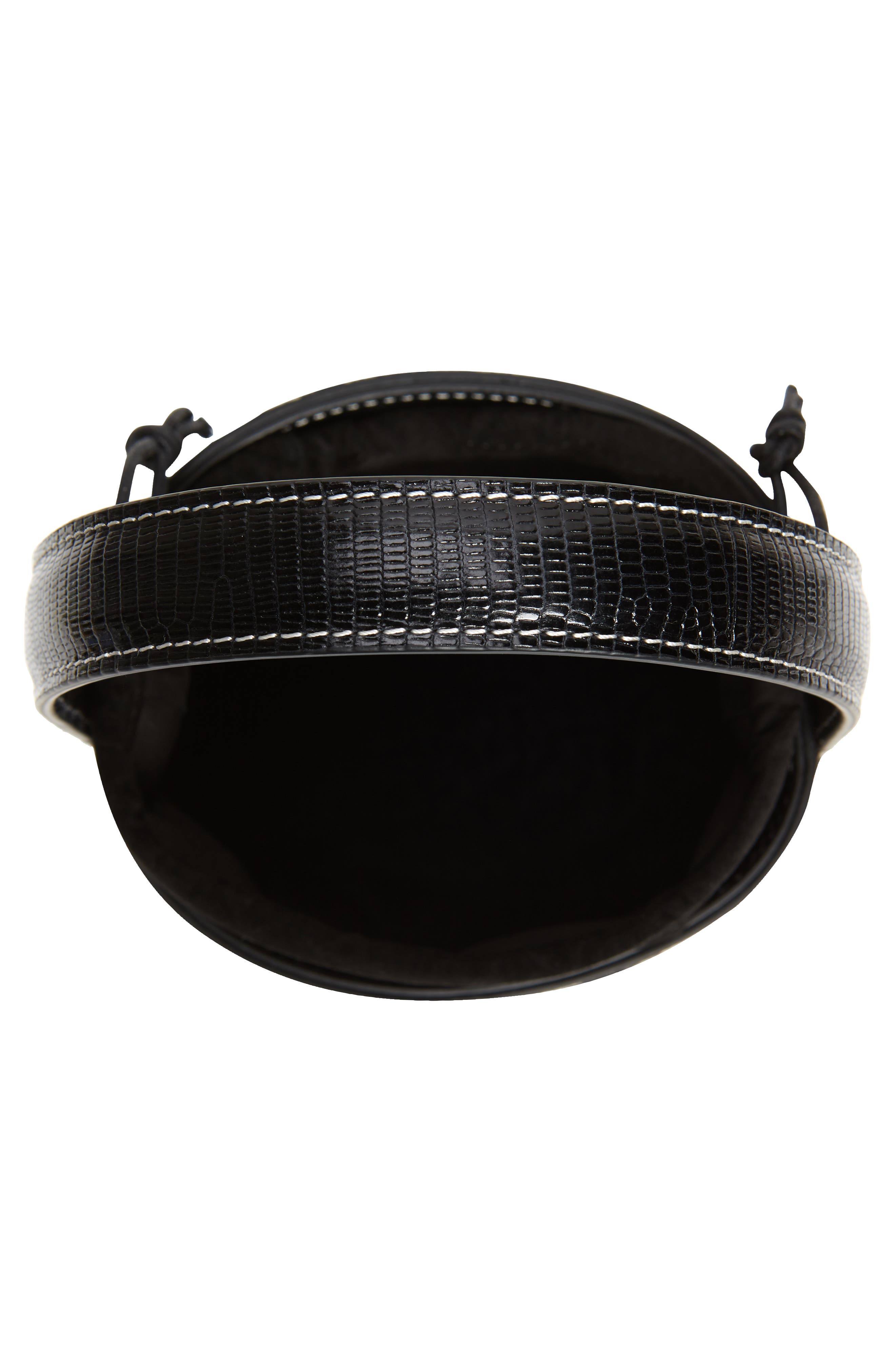 STAUD Mini Bissett Zebra Calf Hair Bucket Bag, Alternate, color, 