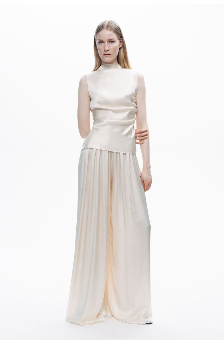 Nocturne Draped Open-Back Detail Blouse, Alternate, color, 