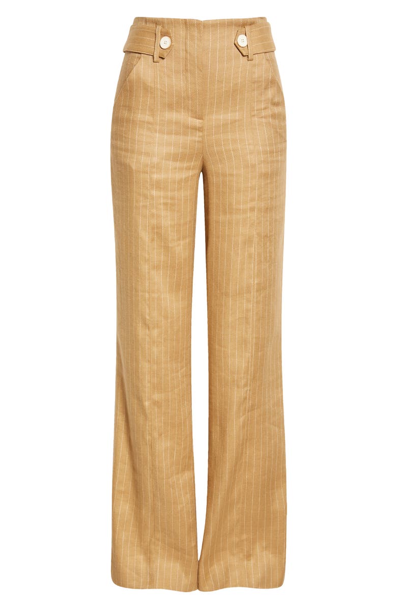 Veronica Beard Sunny High Waist Linen Blend Pants, Alternate, color,