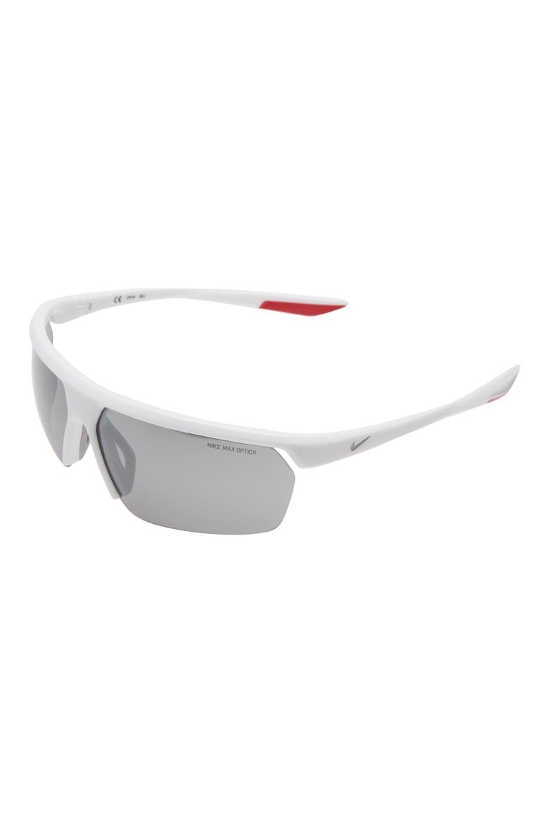 Gale Force 71mm Sunglasses, Alternate, color, WHITE/ SILVER FLASH