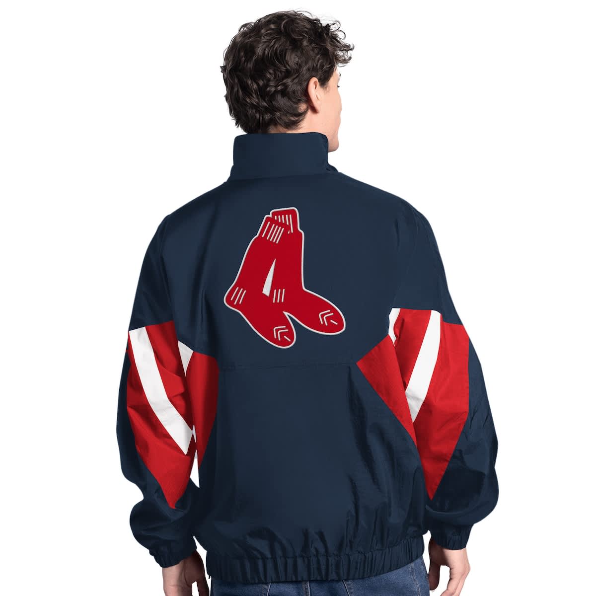 Men'sStarter  Navy Boston Red Sox Cooperstown Chief Half-Zip Pullover - image 2
