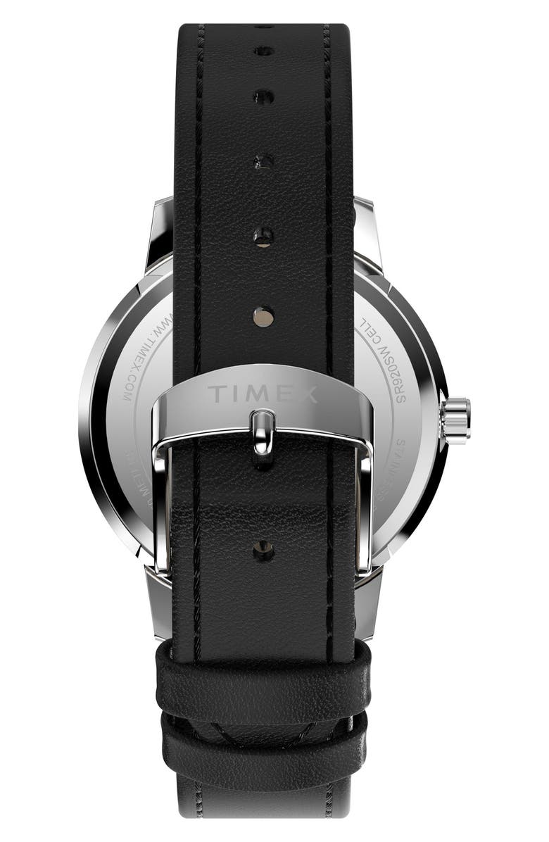 Timex<sup>®</sup> x Peanuts Marlin<sup>®</sup> 75th Anniversary Edition Leather Strap Watch, 38mm, Alternate, color,