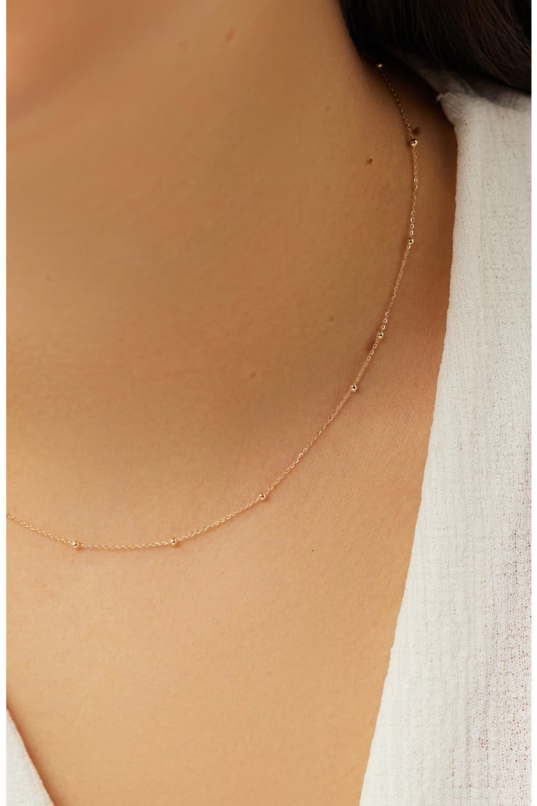 Dainty Gold Necklace - Gold Satellite Necklace, Alternate, color, Gold