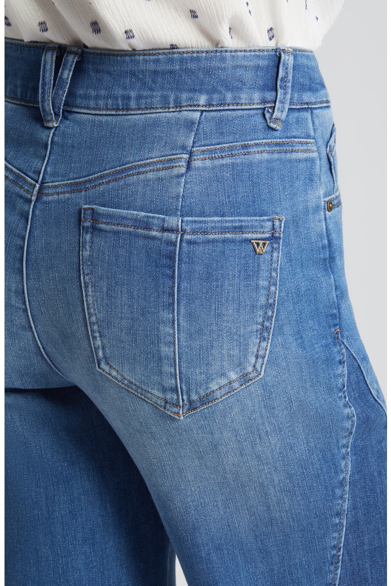 'Ab'Solution Colorblock Wide Leg Cargo Jeans, Alternate, color, MID BLUE/ BLUE