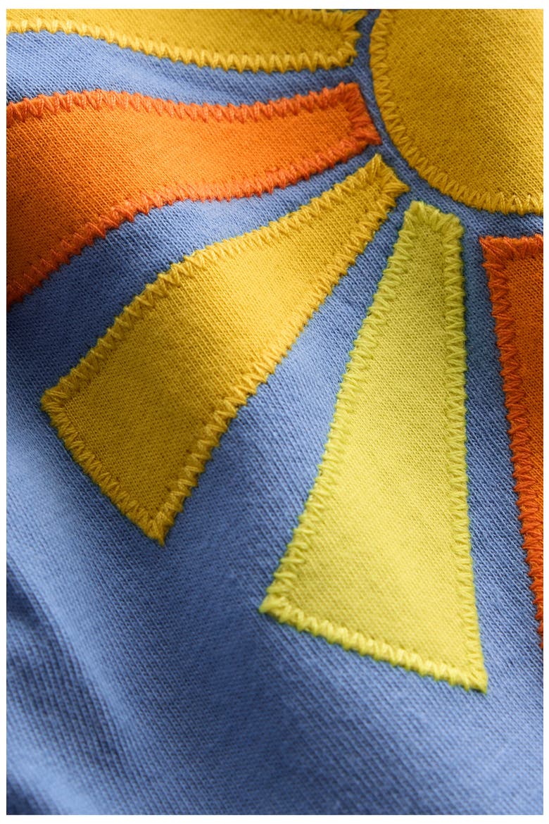 Kids' Enola Appliqué Jersey Dress, Alternate, color, SALT BLUE SUNRAYS