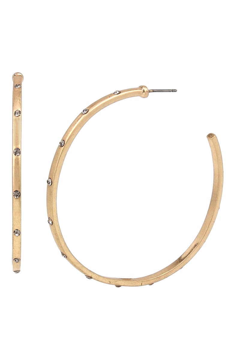 AllSaints Large Round Hoop Earrings, Main, color,