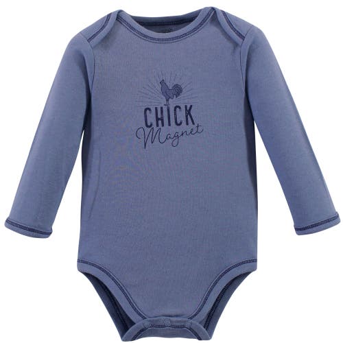 Touched By Nature 5pk Long Sleeve Organic Bodysuits In Multi