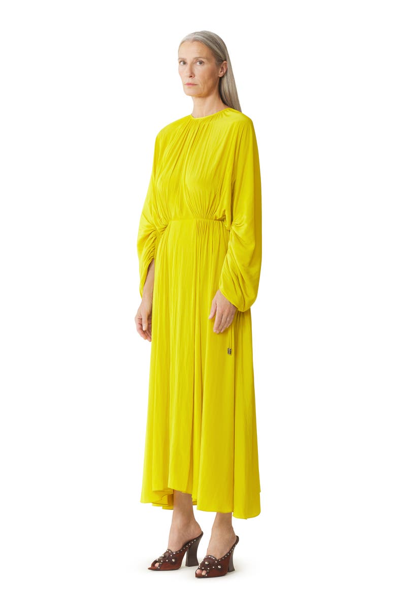 Lanvin Fitted Charmeuse Dress, Alternate, color, Yellow