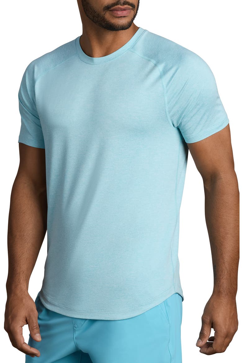 Atmosphere Performance T-Shirt, Main, color, BELIZE BLUE HEATHER