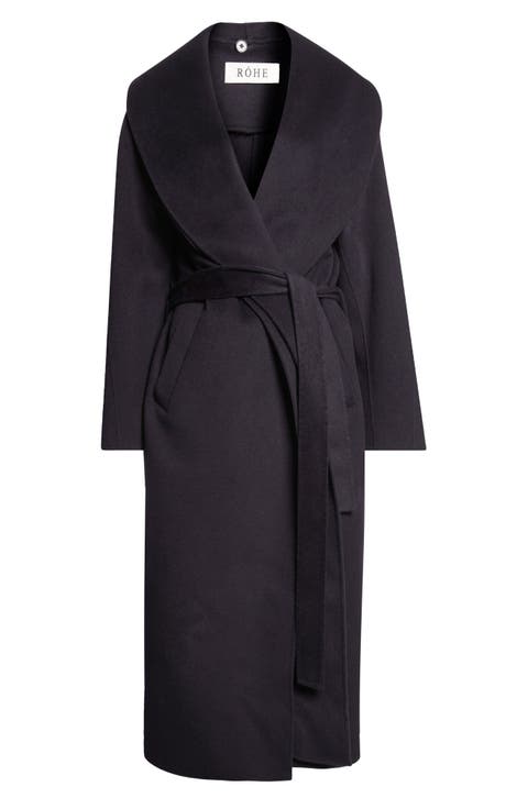 Double Face Wool & Cashmere Wrap Coat