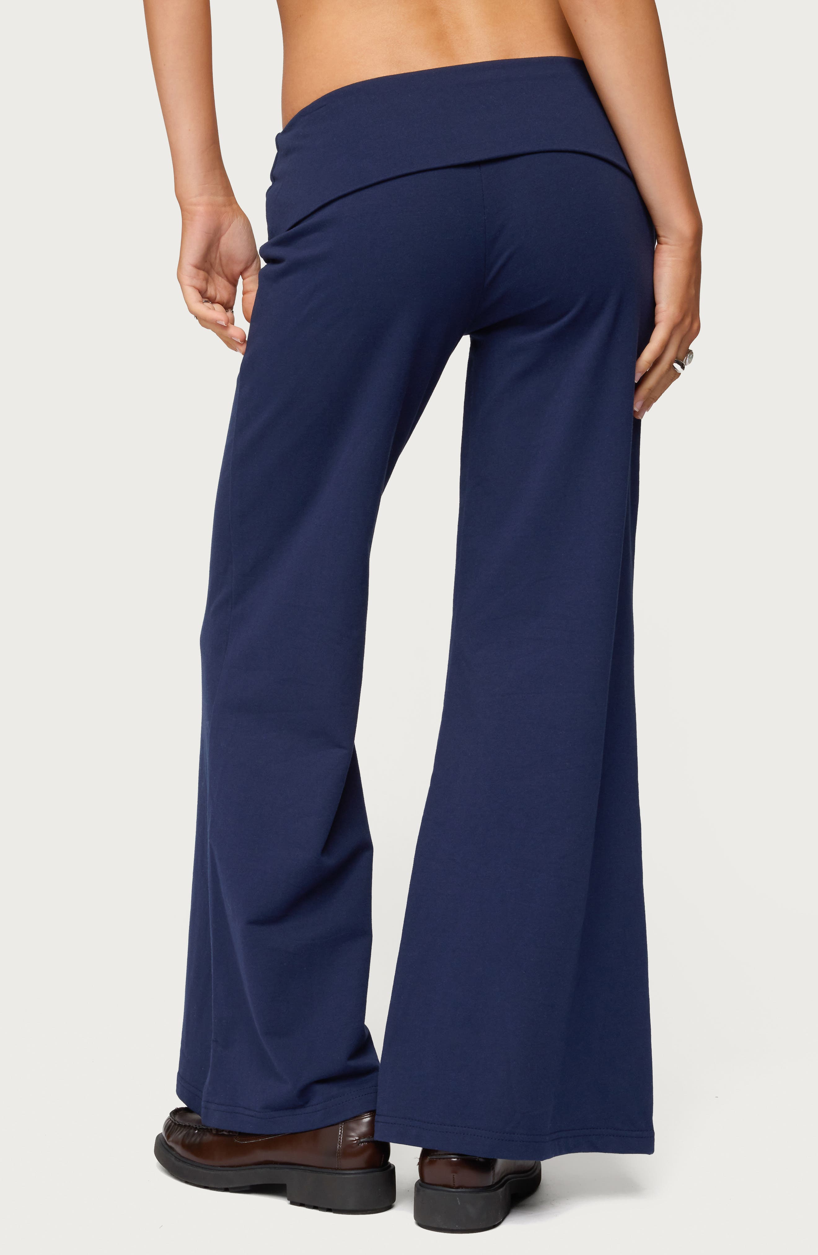 Wide Leg Foldover Pants - image 2