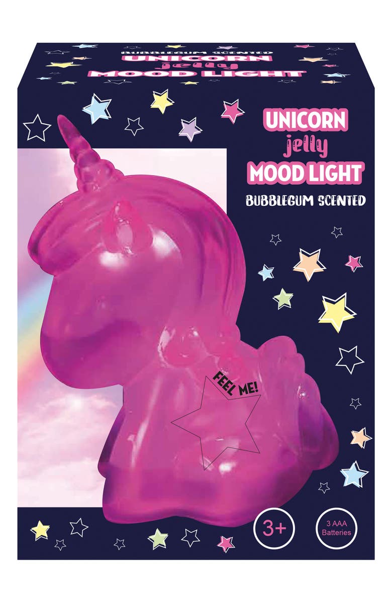 Iscream Bubblegum Scented Unicorn Jelly LED Mood Light, Main, color, 