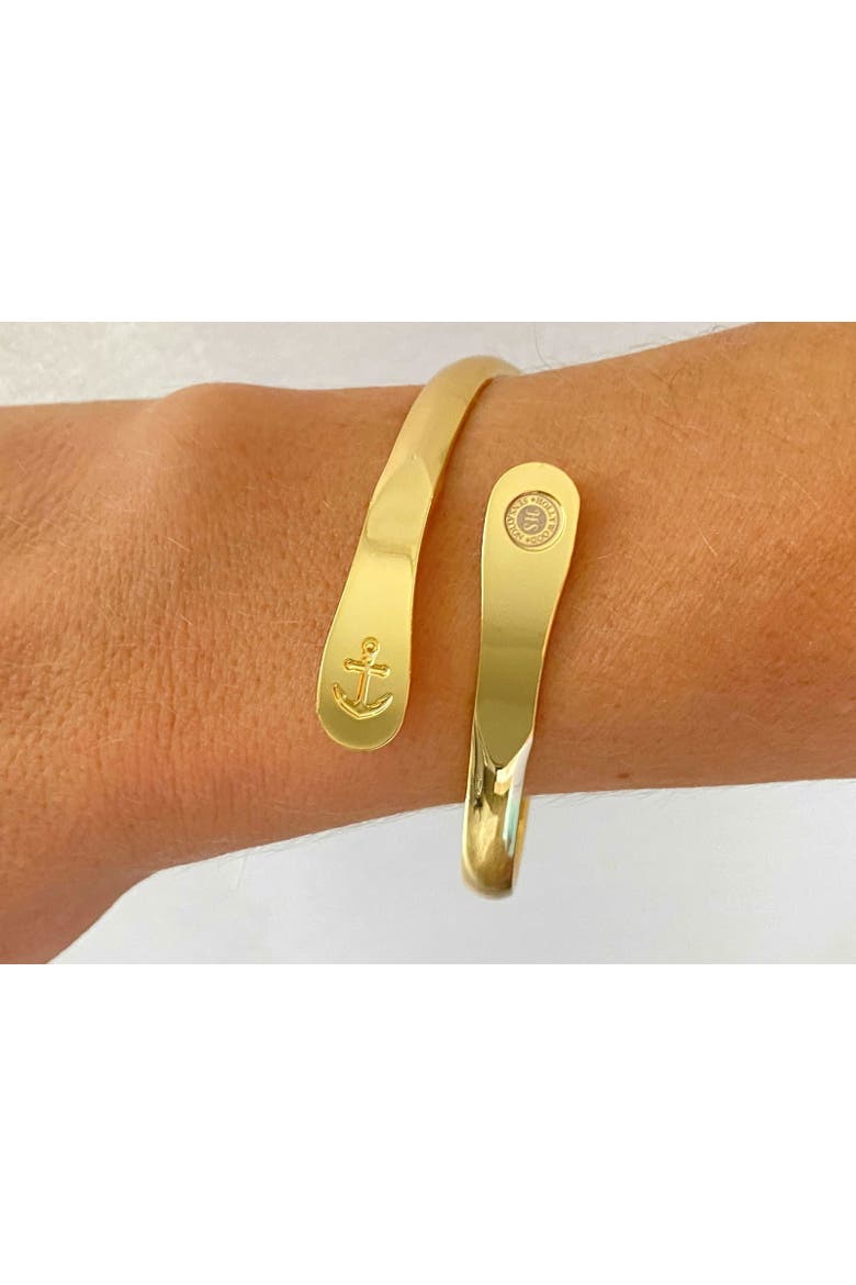 Anchor Bracelet  Engraved Love Anchors the Soul, Alternate, color, Gold