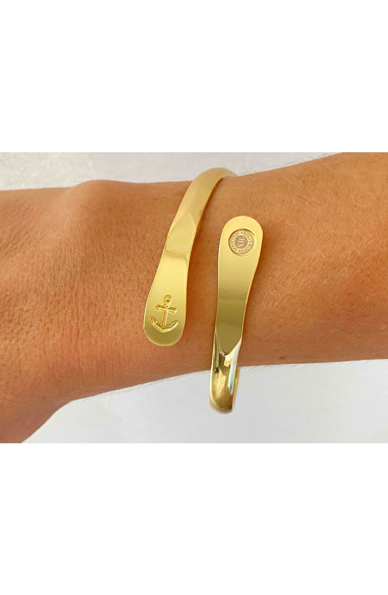 Hollywood Sensation Anchor Bracelet  Engraved Love Anchors the Soul, Alternate, color, Gold