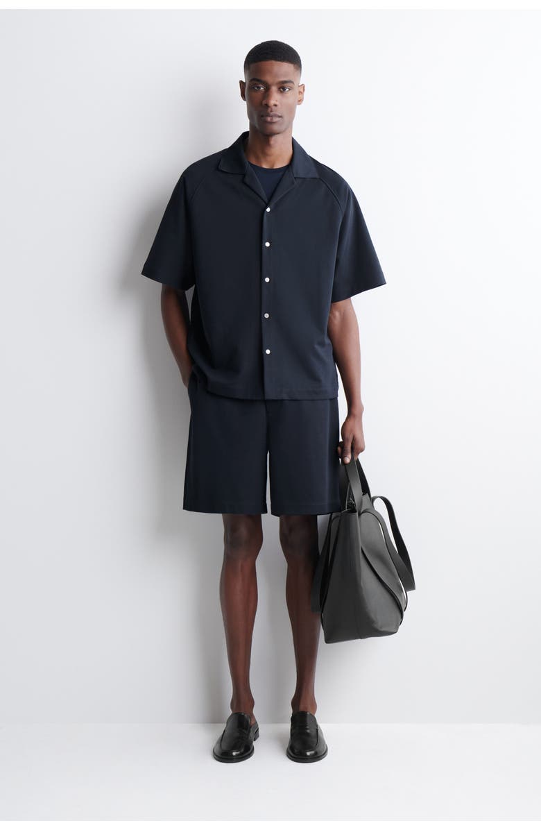 COS Panelled Utility Shirt, Alternate, color, Navy
