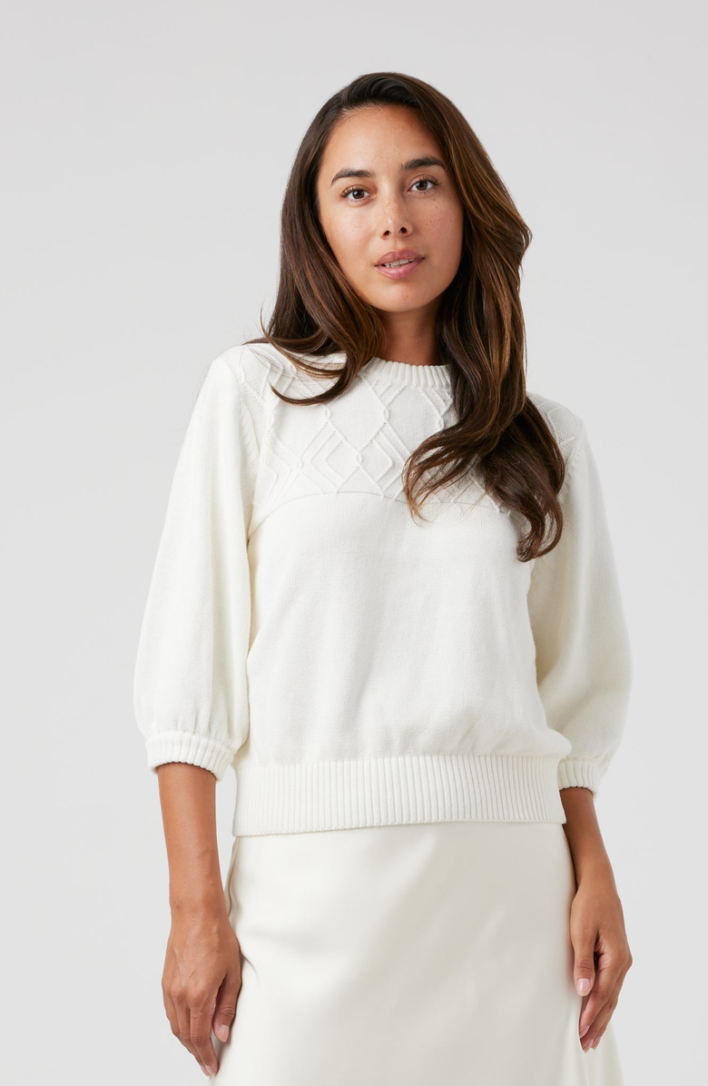 By Tess Collection Rory Sweater, Alternate, color, Off-White/Cream