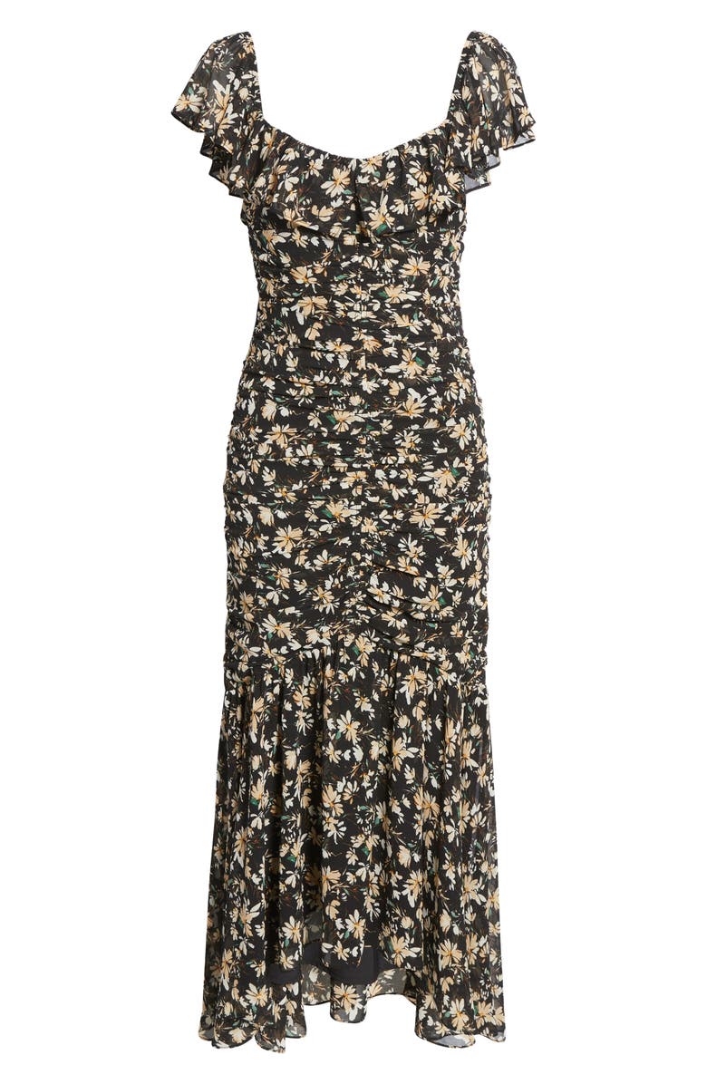 FLORET STUDIOS Floral Ruched Midi Dress, Alternate, color, 