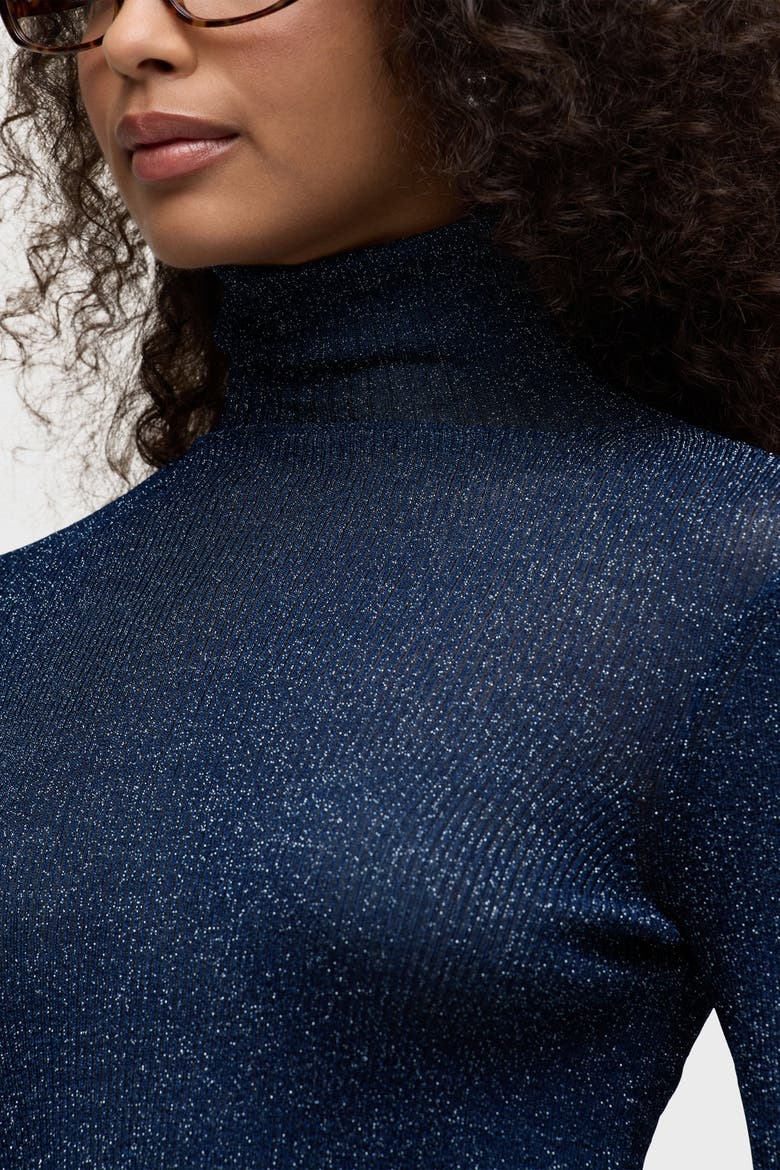 Tanya Turtleneck, Alternate, color, METALLIC NAVY