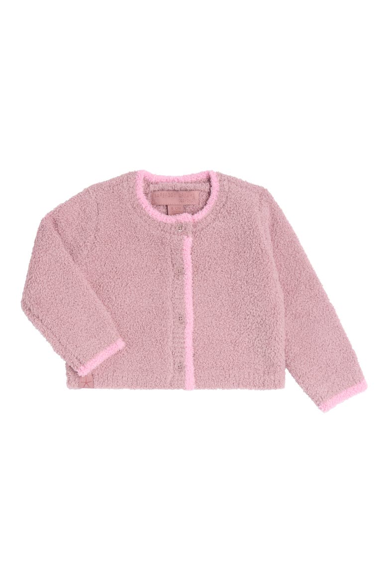 Kids' CozyChic® Tipped Cardigan, Main, color, TEABERRY-BARBIE PINK
