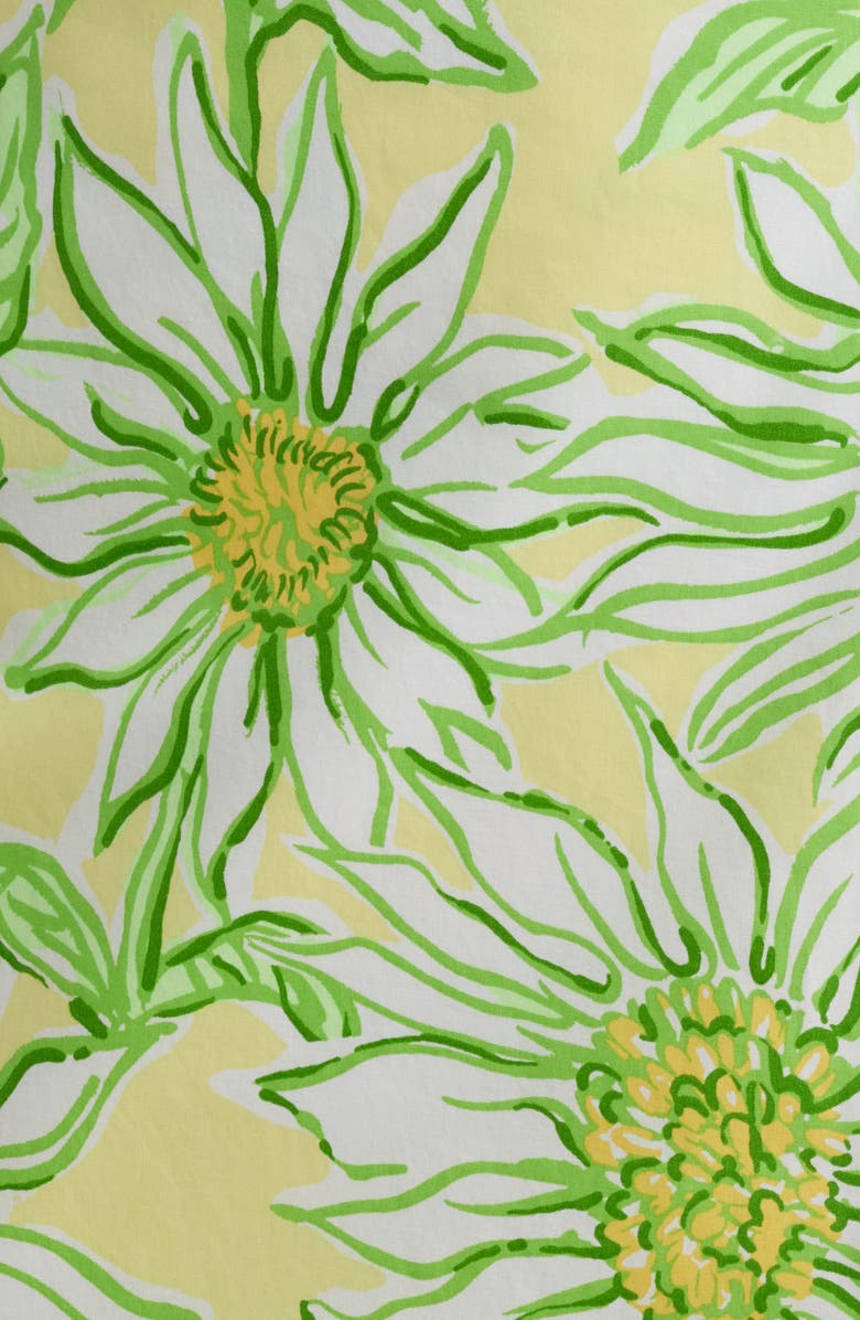 Lilly Pulitzer<sup>®</sup> Fresia Lace Detail Stretch Cotton Maxi Dress, Alternate, color, Limoncello Sunbelievable