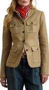 Lauren Ralph Lauren Herringbone Tweed Linen Jacket