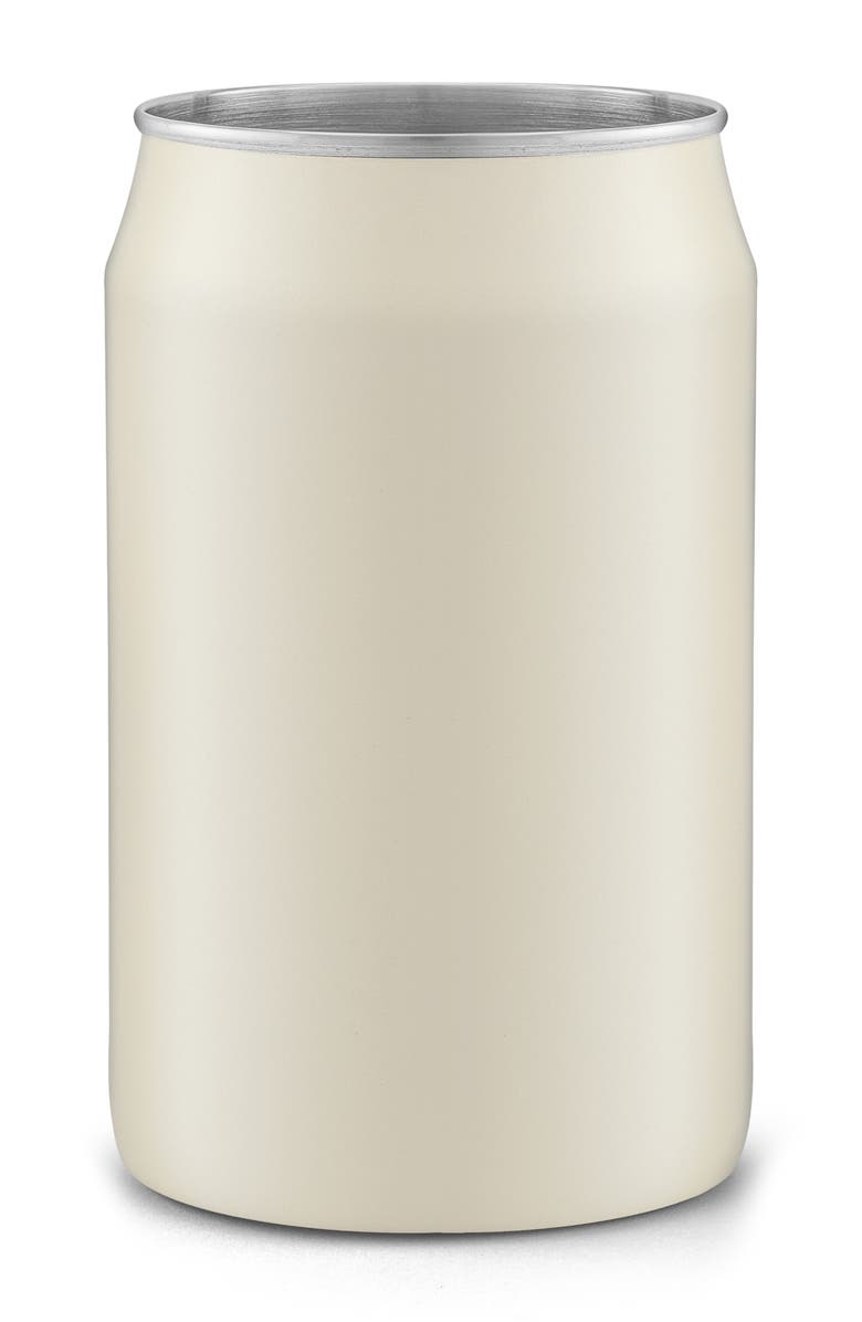 JoyJolt Set of 6 Stainless Steel Drinking Cans, Main, color, White