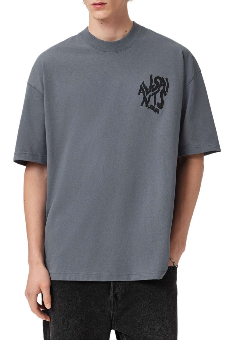Orlando Logo Oversize Graphic T-Shirt, Main, color, HAZED GREY