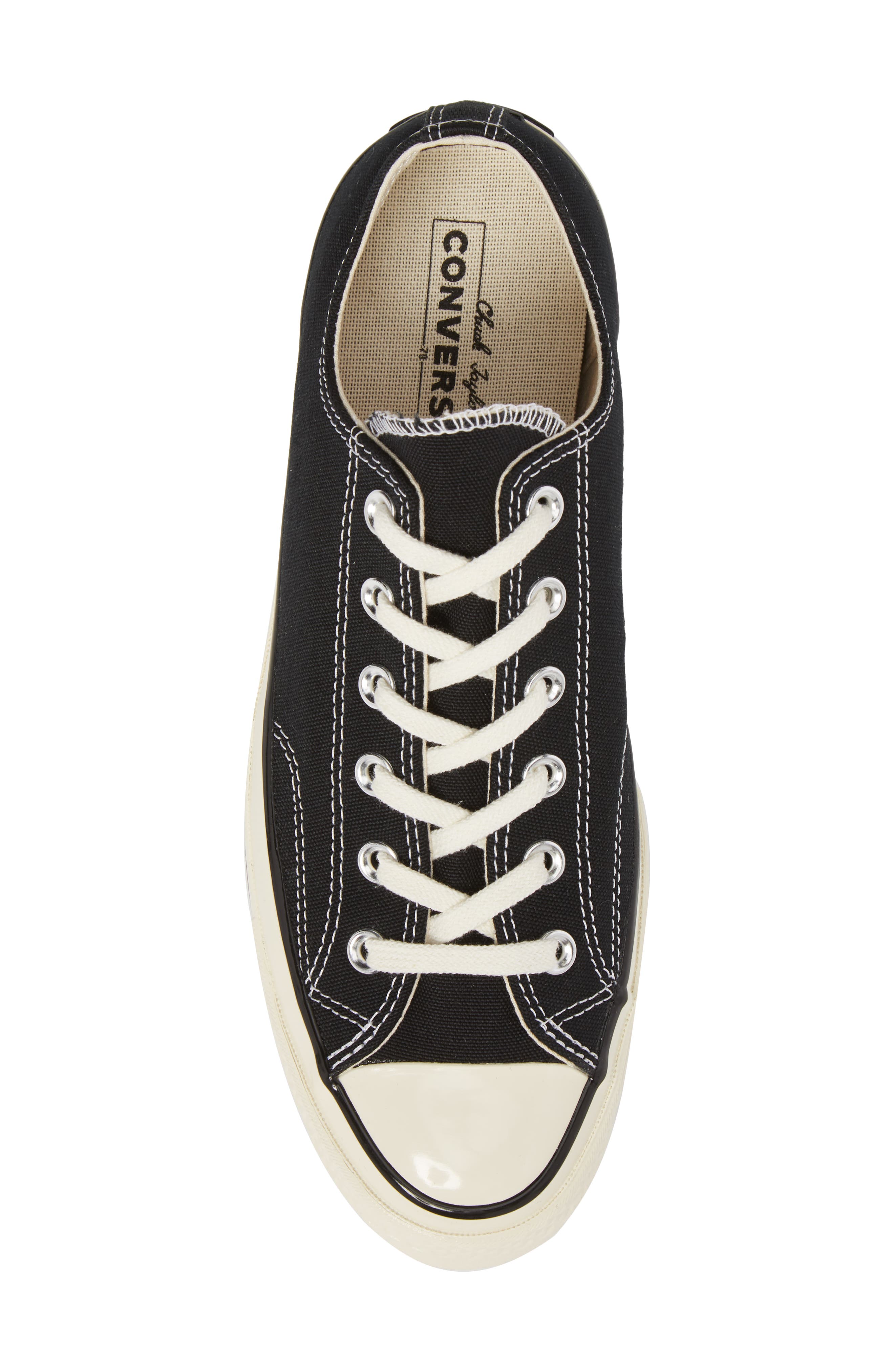 Converse Chuck Taylor<sup>®</sup> All Star<sup>®</sup> 70 Low Top Sneaker, Alternate, color, Black/ Black/ Egret