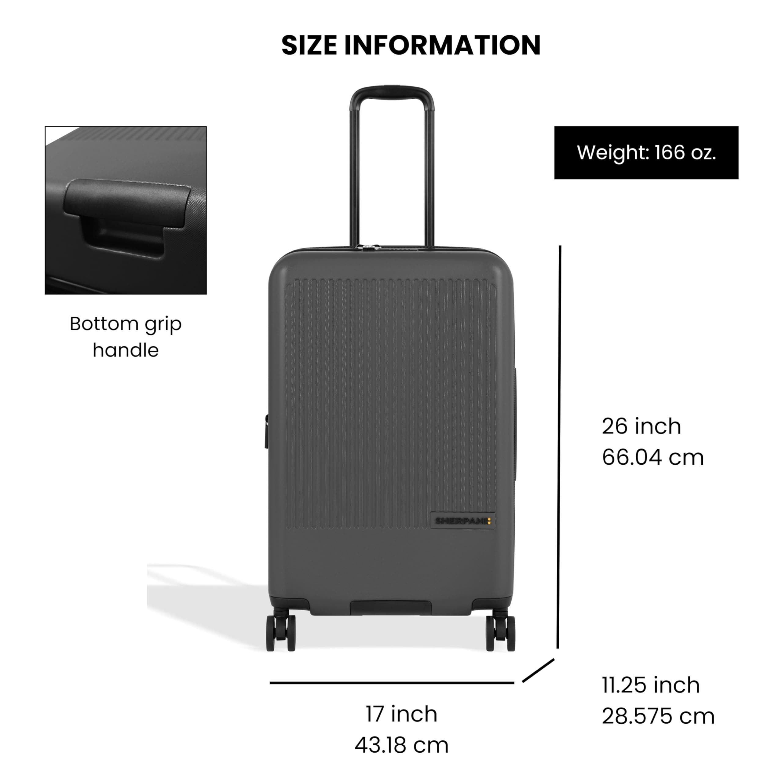 Sherpani Meridian 26" Luggage, Alternate, color, Granite