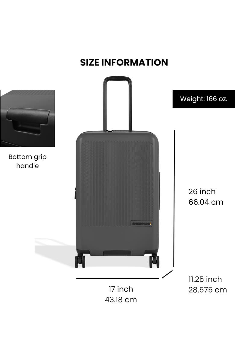 Sherpani Meridian 26" Luggage, Alternate, color, Granite