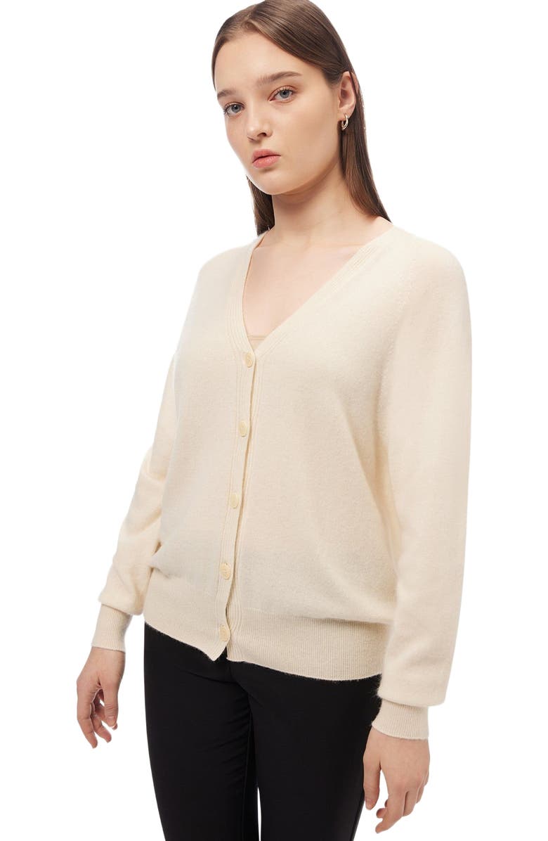 GOBI Mongolian Cashmere 3D Button-up Cardigan, Alternate, color, 