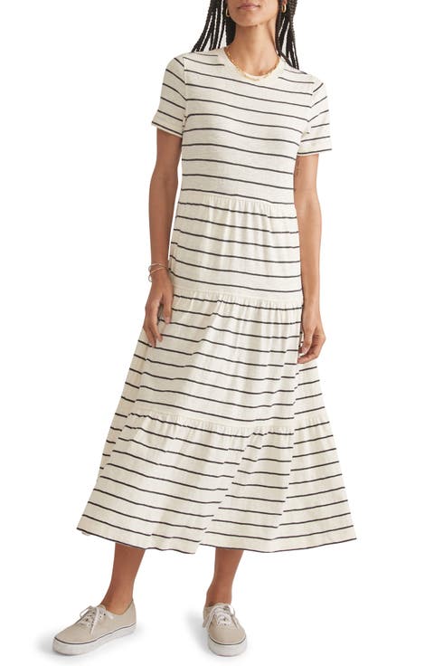 Stripe Tiered T-Shirt Dress