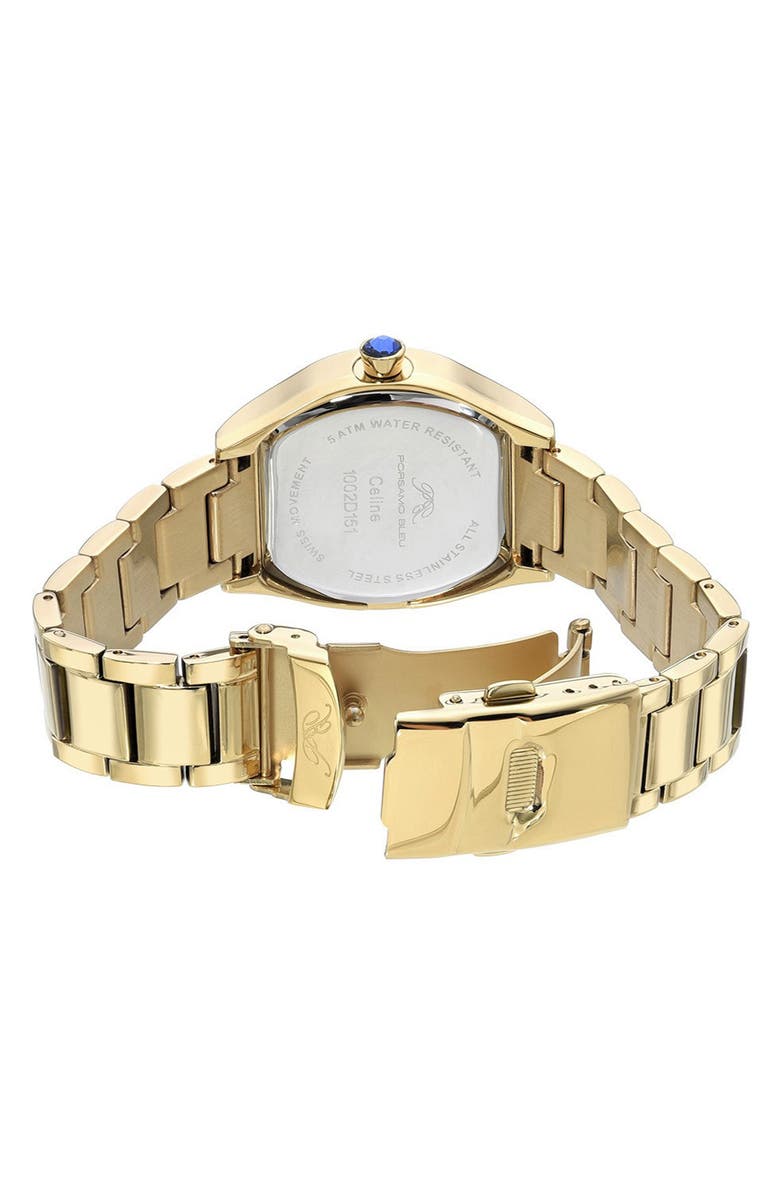 PORSAMO BLEU Women's Celine Crystal Paveé Stainless Steel Bracelet Watch, 33.5mm, Alternate, color,