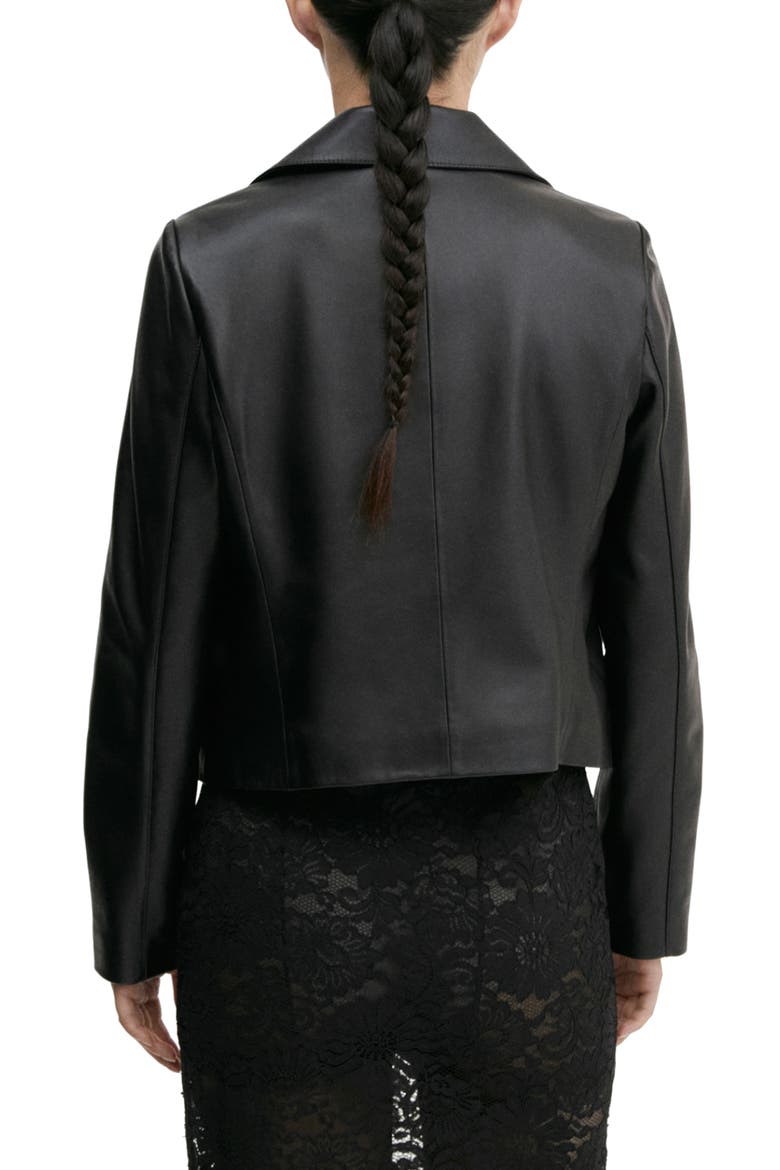 Leather Moto Jacket, Alternate, color, BLACK