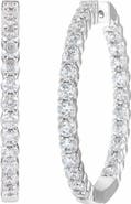Ivy & Pearl Co. 4 CT Lab-Grown Diamond Hoop Earrings in 14K Gold