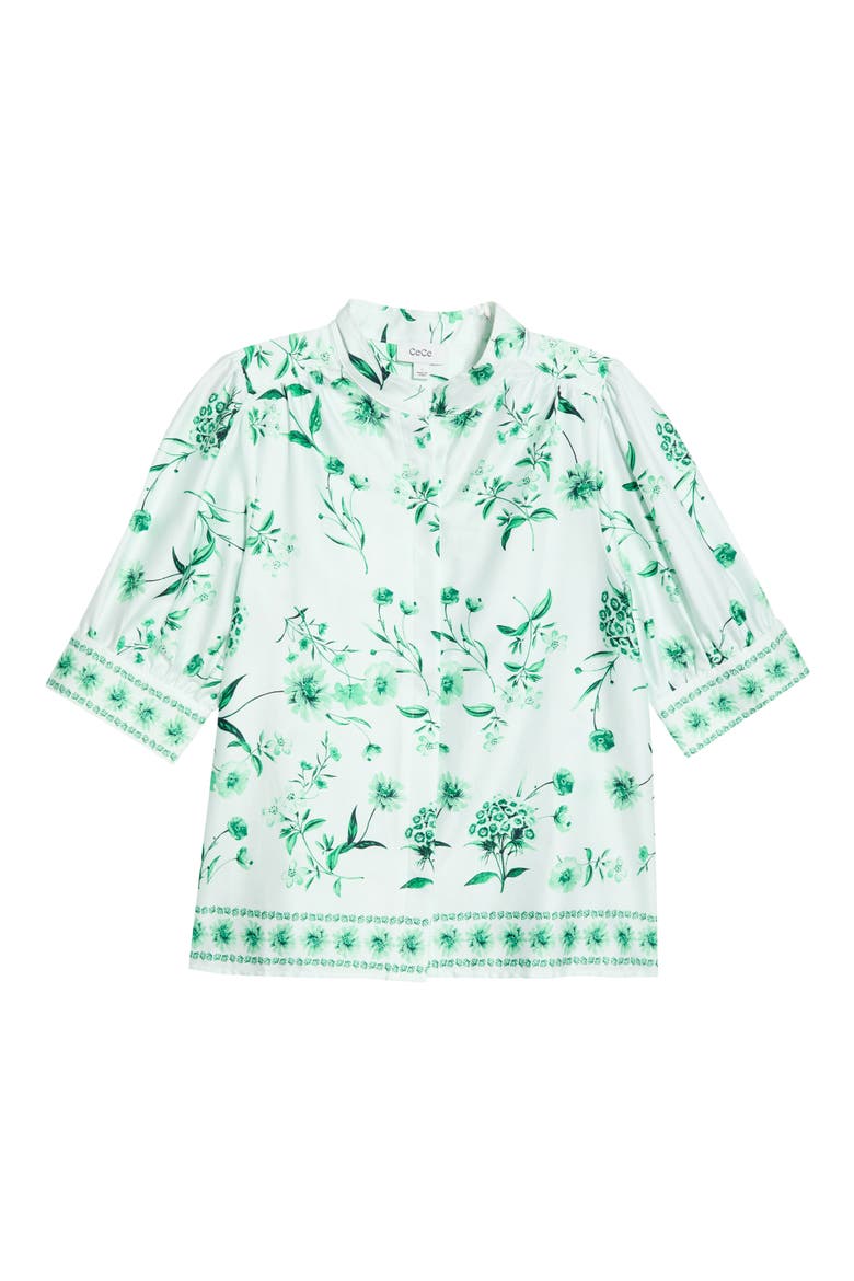 Floral Button-Up Top, Alternate, color, VIBRANT KELLY