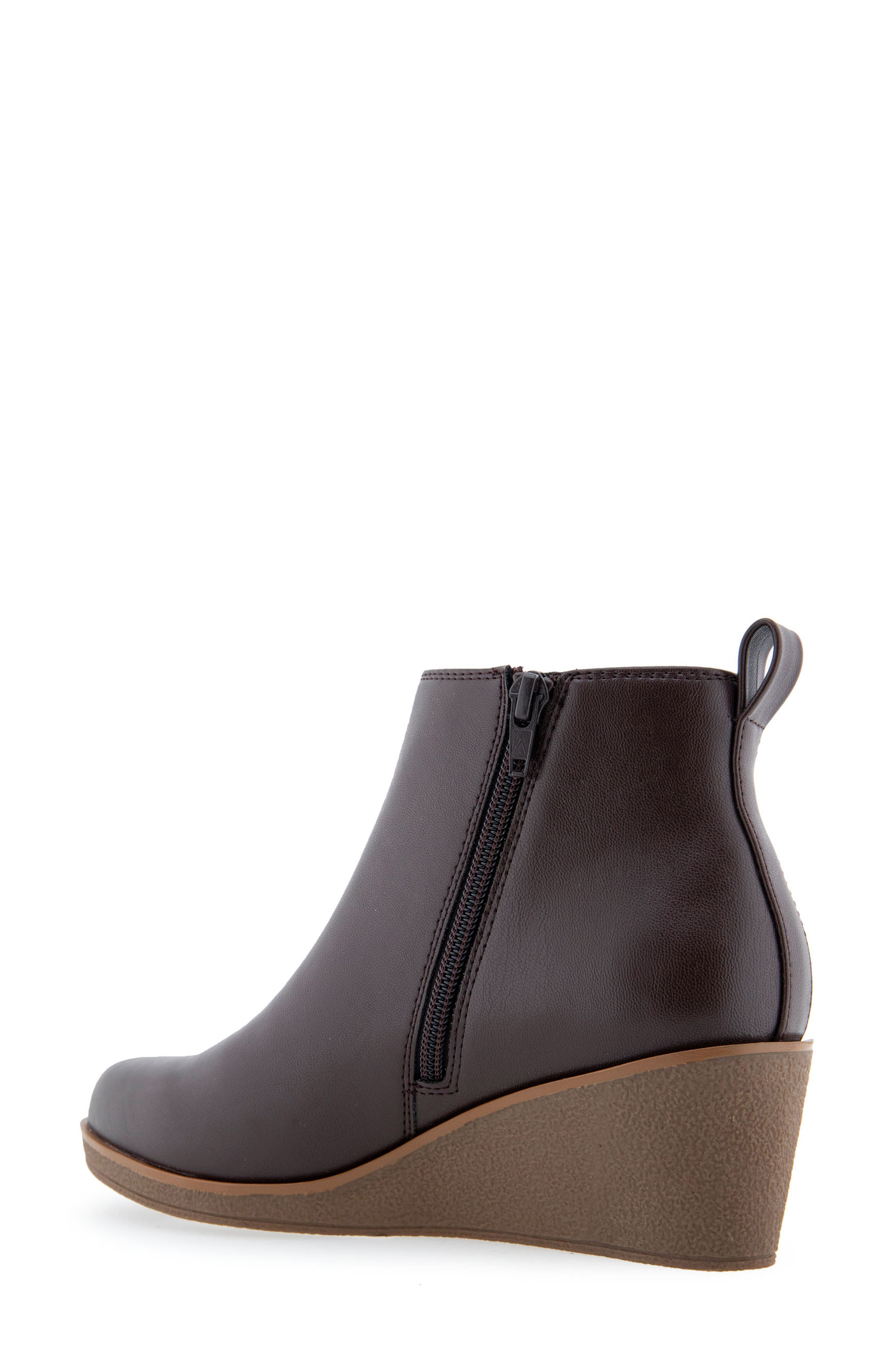 Brandi Wedge Bootie, Alternate, color, BROWN