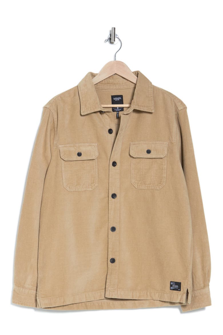 Corduroy Shirt Jacket, Alternate, color, BURLAP