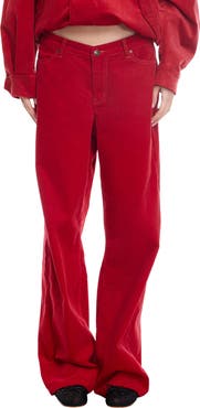 LIONESS Rebels Low Rise Wide Leg Corduroy Pants
