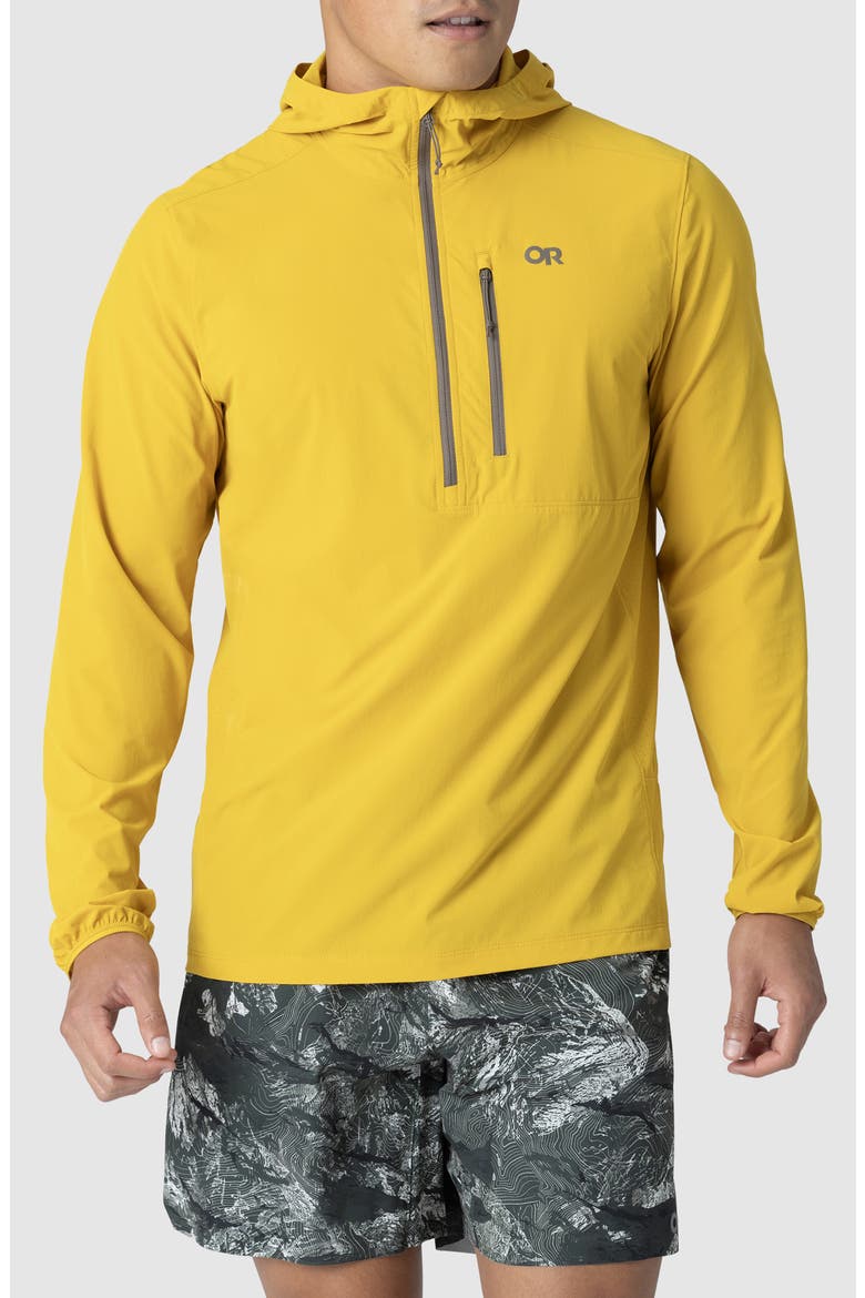Astroman Air Sun Half Zip Hoodie, Main, color, AMBER