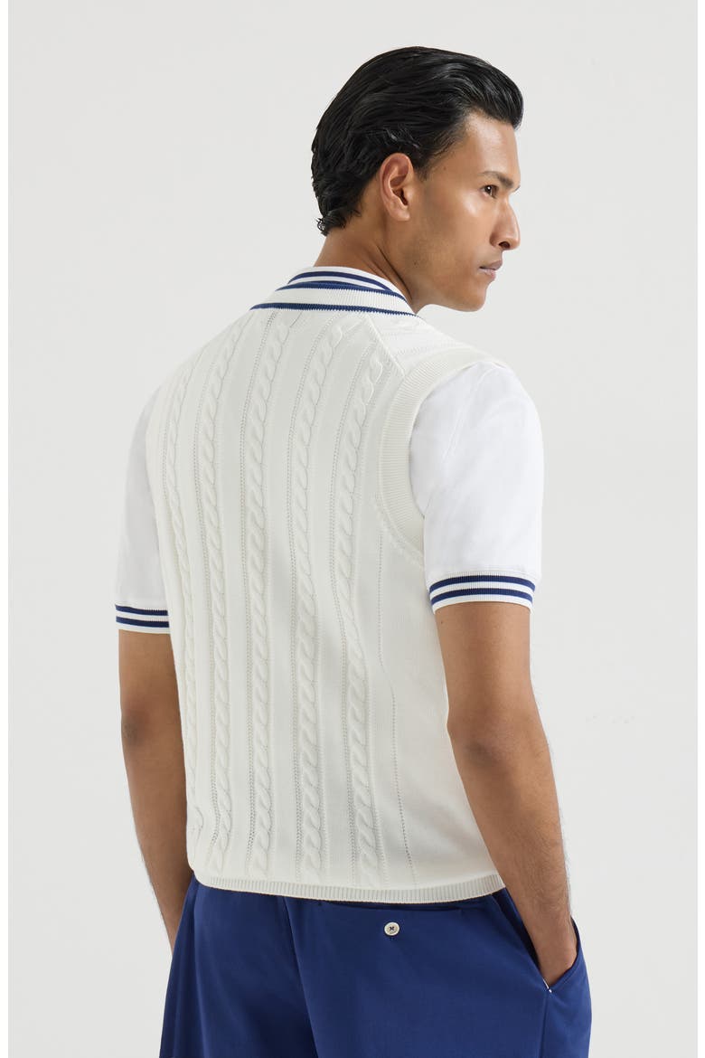 Cotton knit vest, Alternate, color, Panama