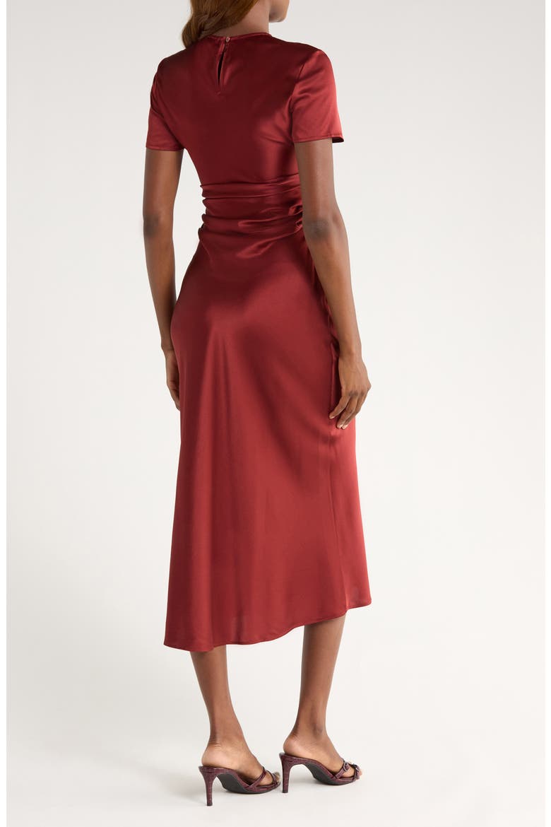 Marcel Stretch Silk Midi Dress, Alternate, color, SANGRIA