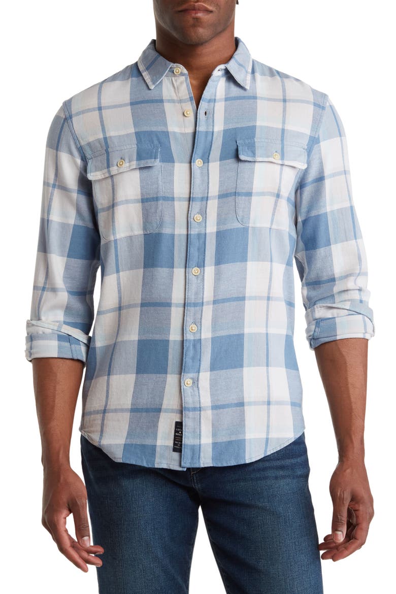 Humboldt Plaid Workwear Shirt, Main, color, BLUE/ WHITE