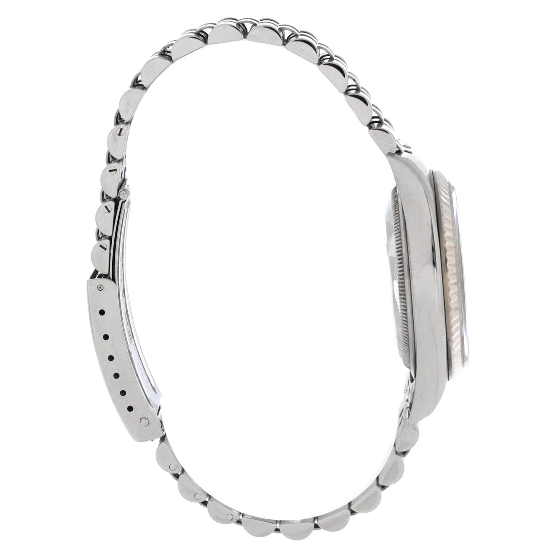 Oyster Perpetual Datejust Automatic Watch Stainless Steel and White Gold with Diamond Markers 36, Alternate, color, Metallic Silver
