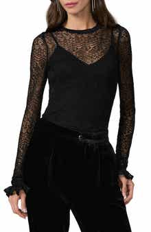 PAIGE Ciera Lace Trim Top